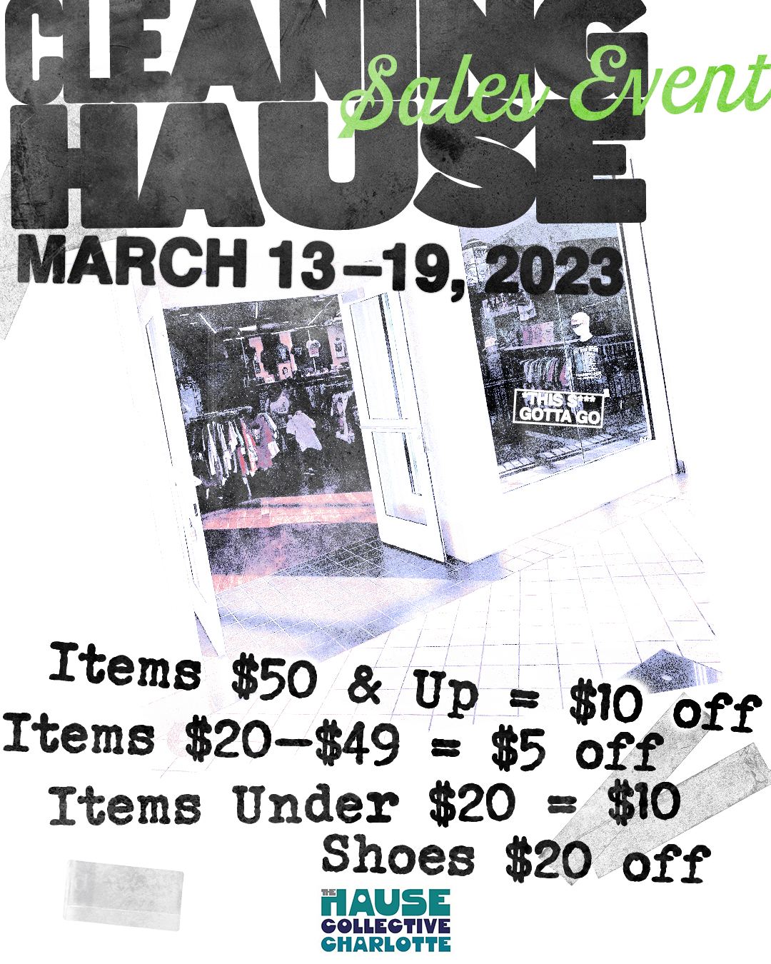 Cleaning Hause sales event flier